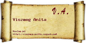 Viszmeg Anita névjegykártya